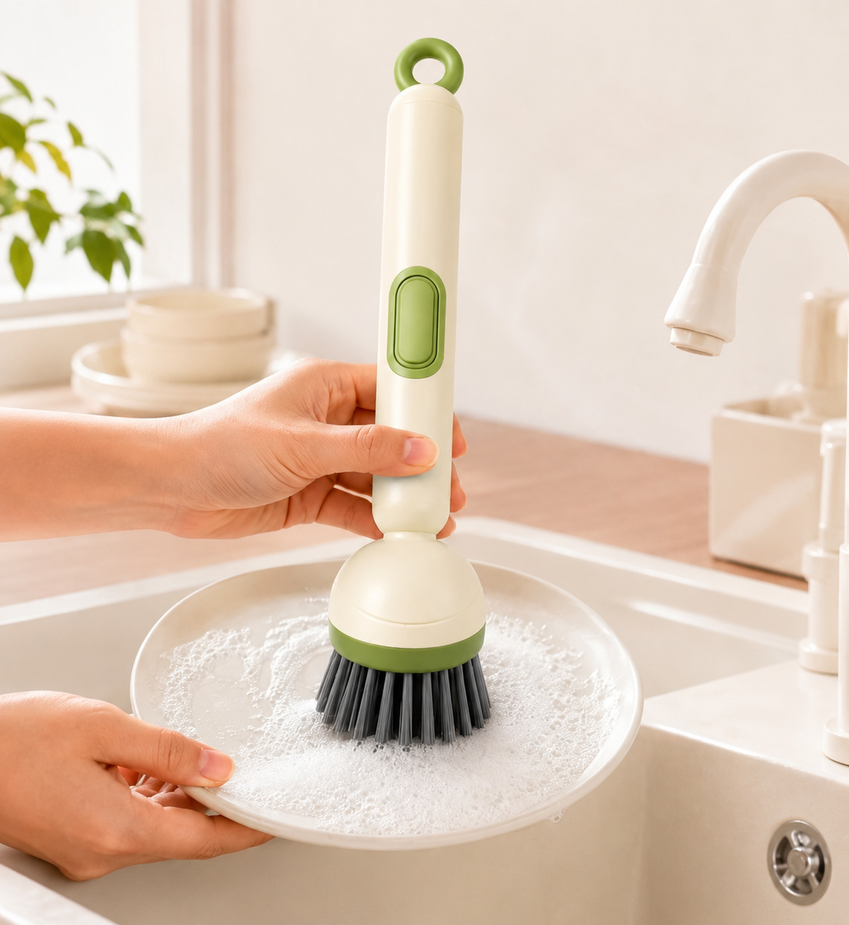 360° Soap Dispensing Cleaning Brush